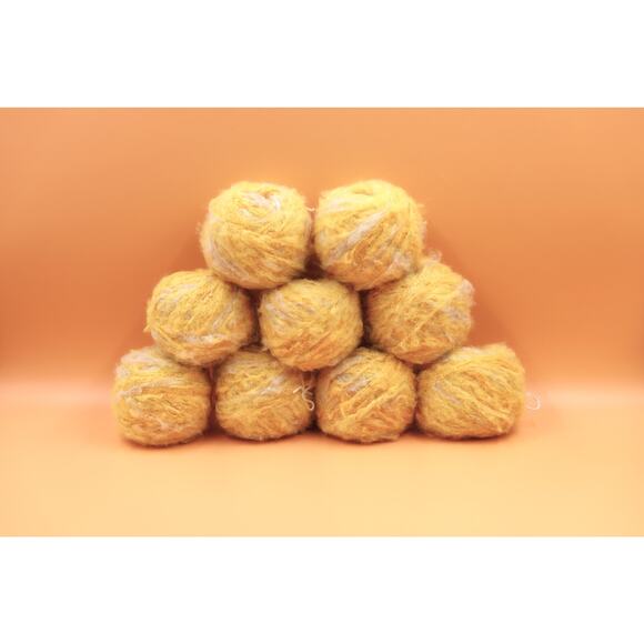 9 balls Baby Alpaca / Wool Yellow Warm Knitting Crochet Light Worsted Yarn - Picture 1 of 3